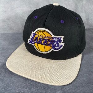 Los Angeles Lakers Mitchell & Ness Hat Adjustable Wool‎ Blend Basketball Cap